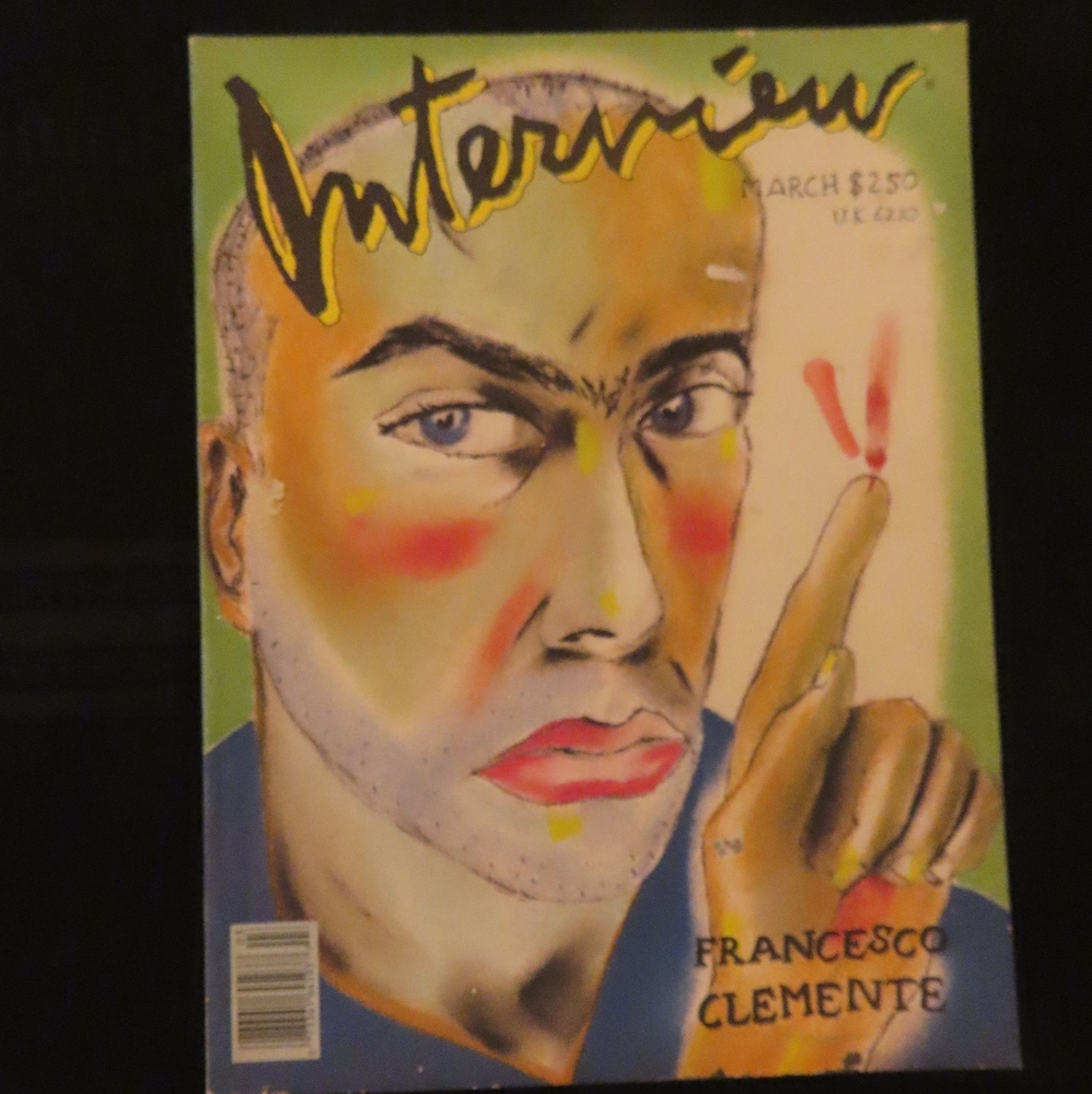 andy warhol interview magazine 1988 march Francesco clemente